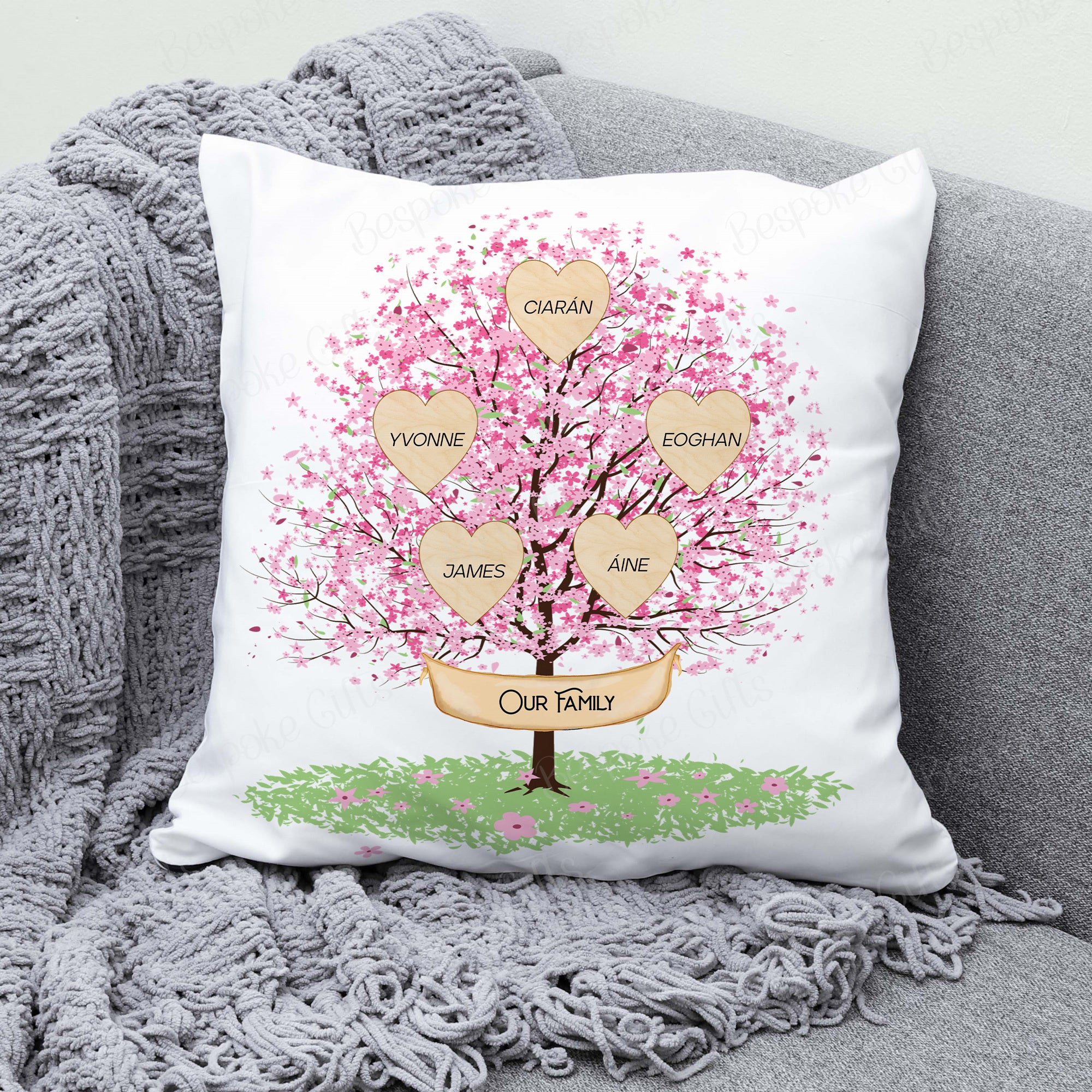 Rooted Love - Personalised Family Tree Pillow