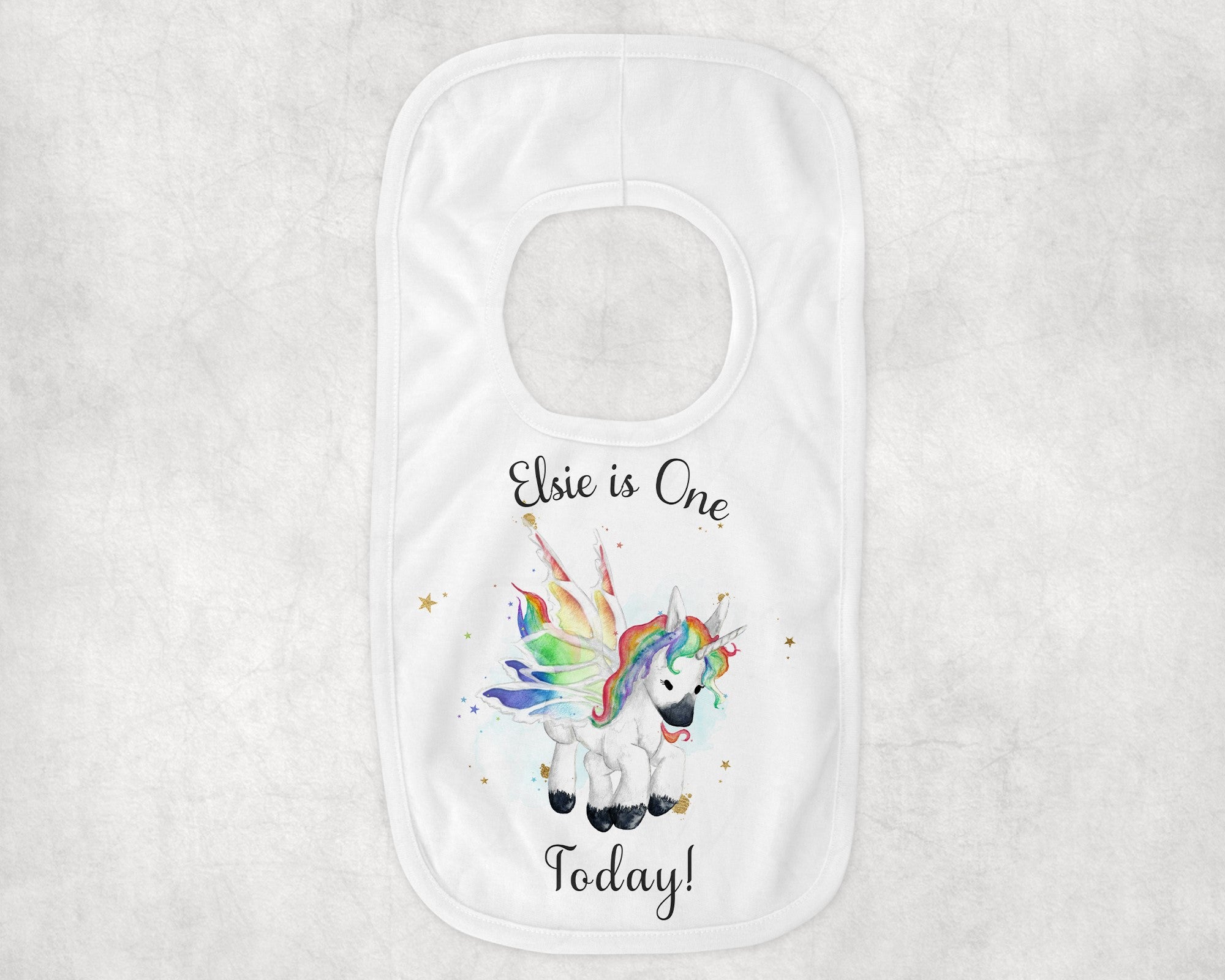 Customisable Unicorn Bib - Super Soft and Absorbent for Your Little One