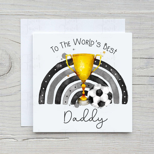 Best Daddy/Grandad/Uncle etc Football Trophy Card - Twin Town Crafts