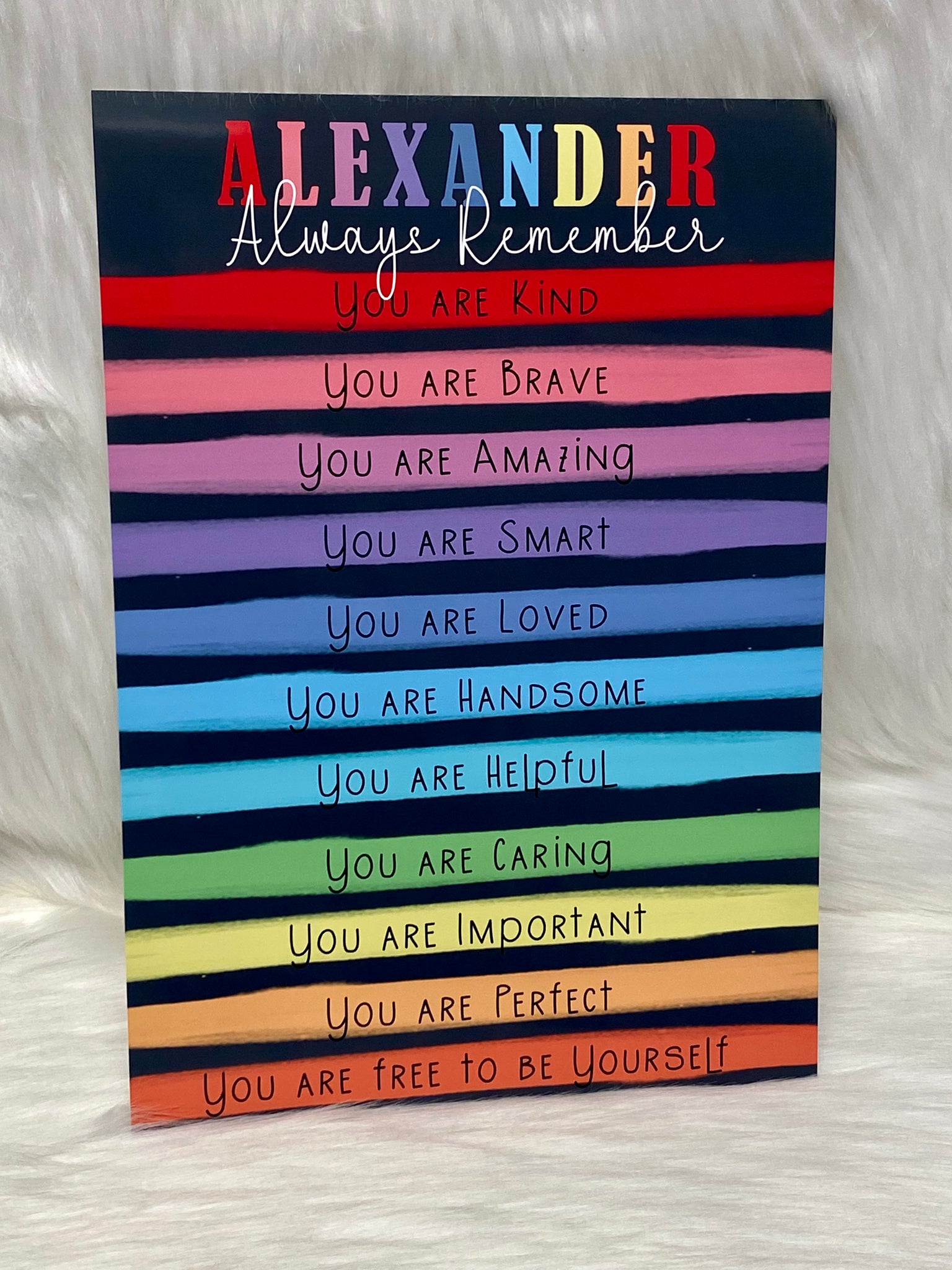 Personalised Rainbow Affirmations - Daily Positivity for Your Loved Ones