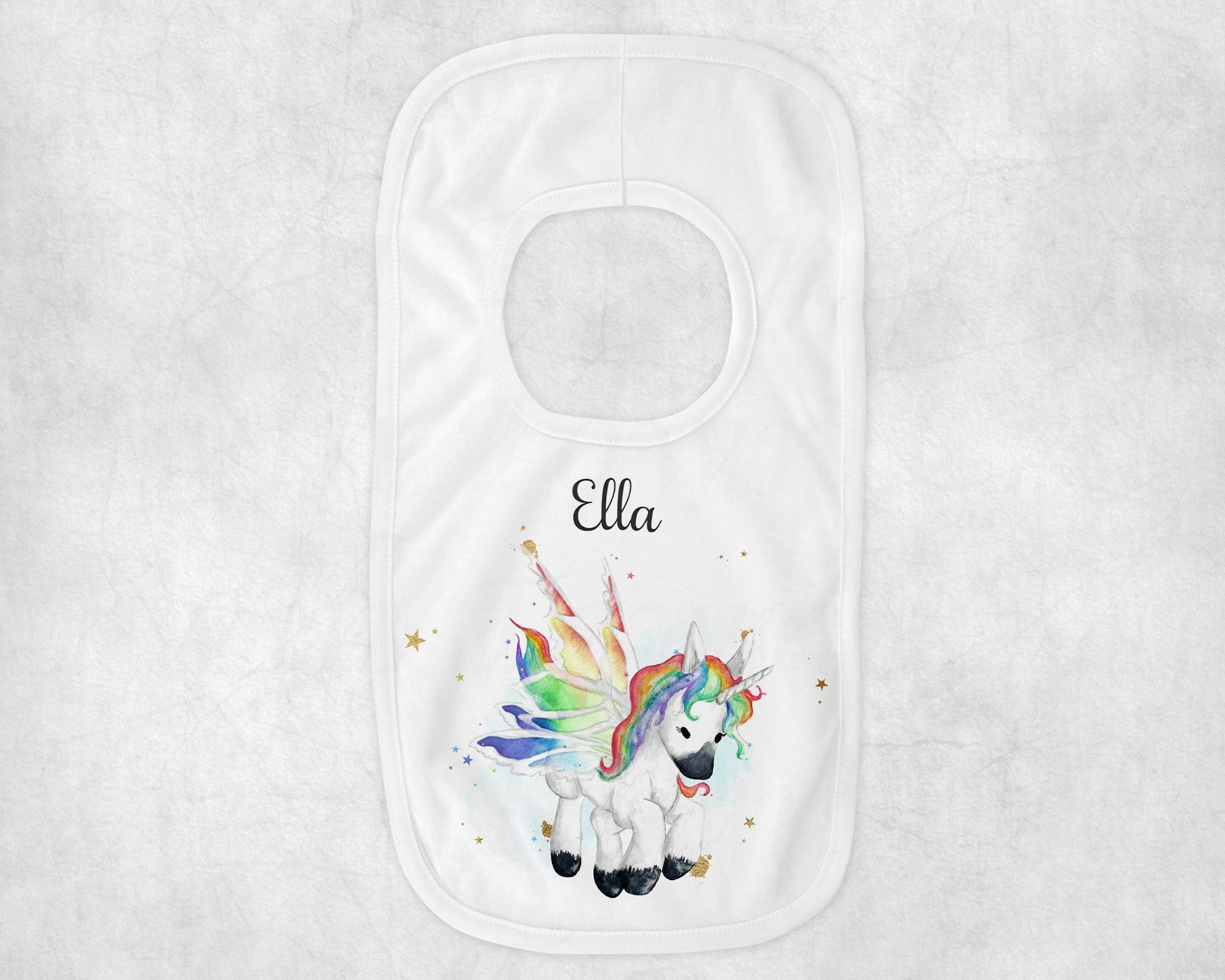 Customisable Unicorn Bib - Super Soft and Absorbent for Your Little One