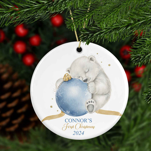 My first christmas Polar bear tree decorations