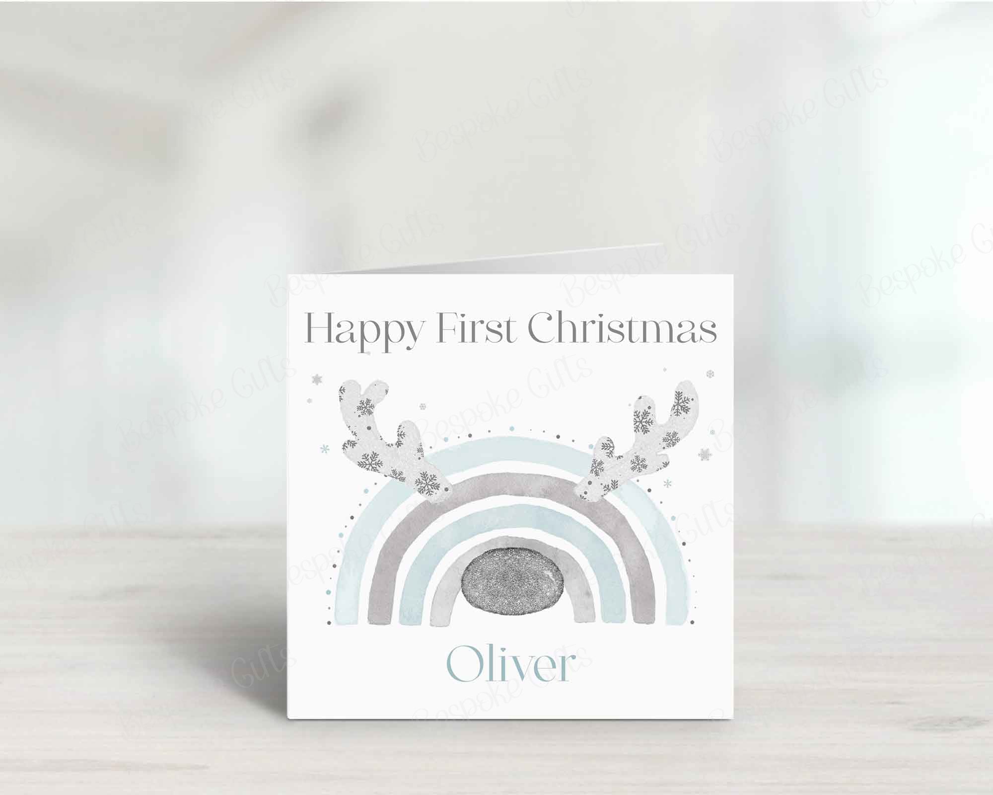 Personalised Baby's First Christmas Card
