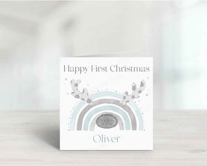 Personalised Baby's First Christmas Card