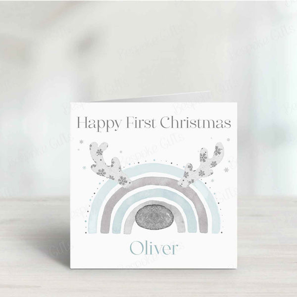 Personalised Baby's First Christmas Card