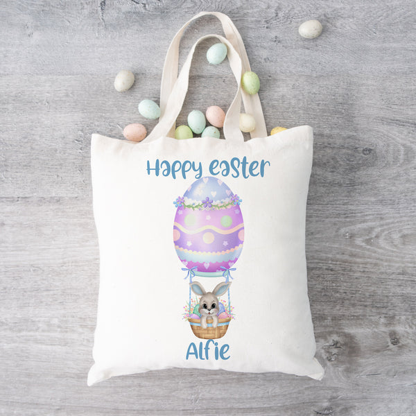 Personalised Bunny Hot Air Balloon Easter Bag