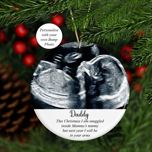 Personalised Baby Scan Bump Tree decoration