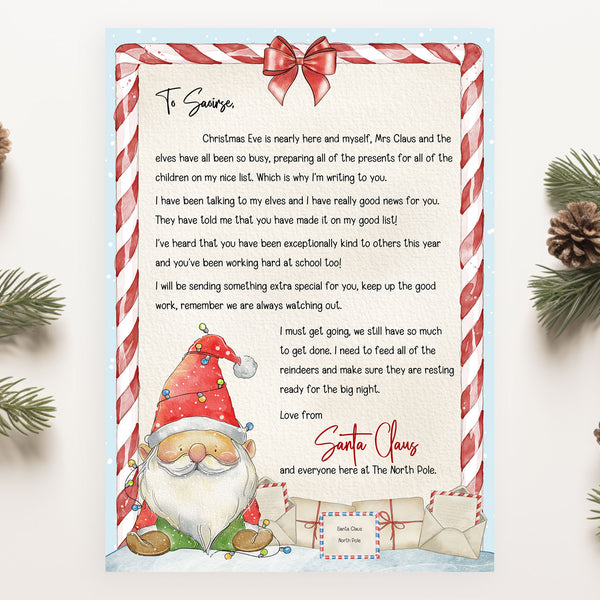 Letter from Santa - Gnome design