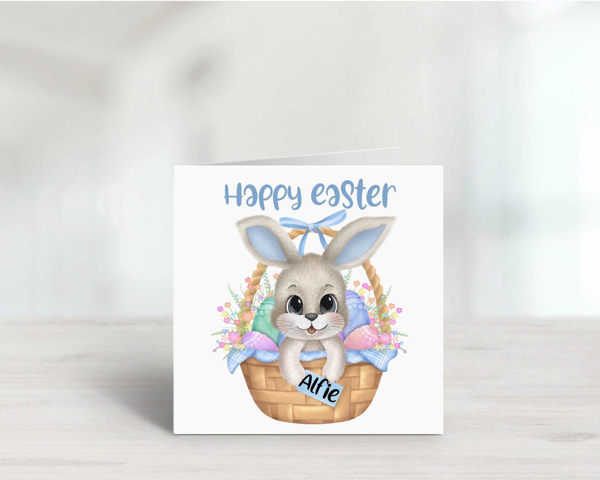 Happy Easter Bunny with Basket card