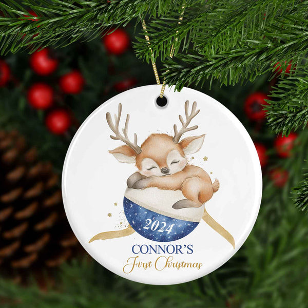 My first christmas Reindeer tree decorations