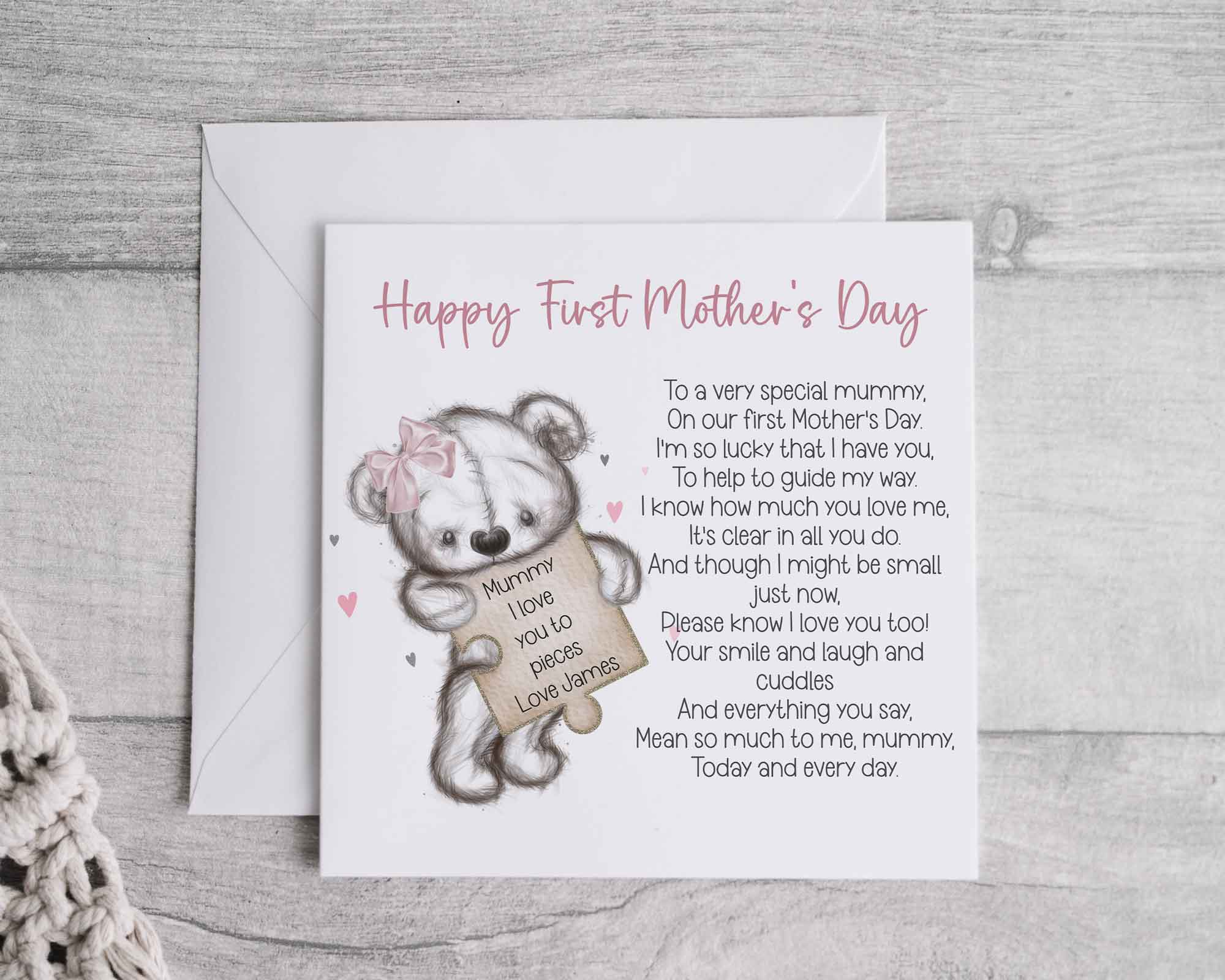 First Mother's day Bear card