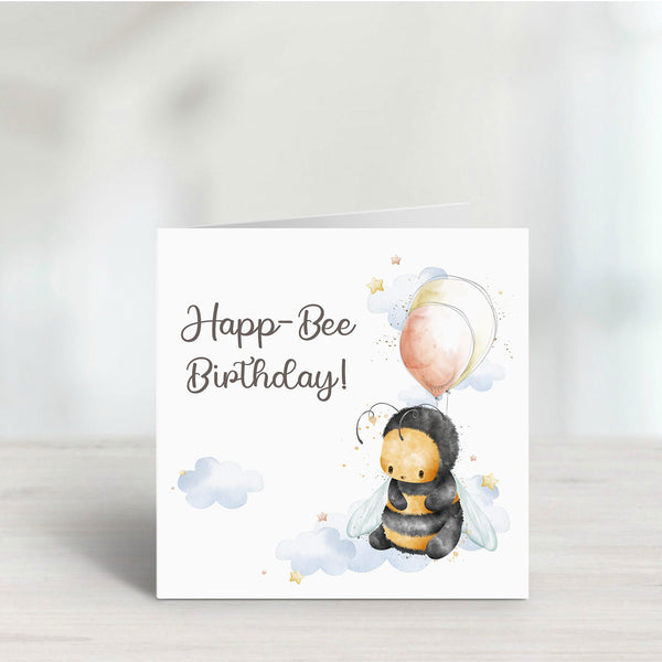 Personalised Bumble Bee Birthday Card - Handcrafted Greetings