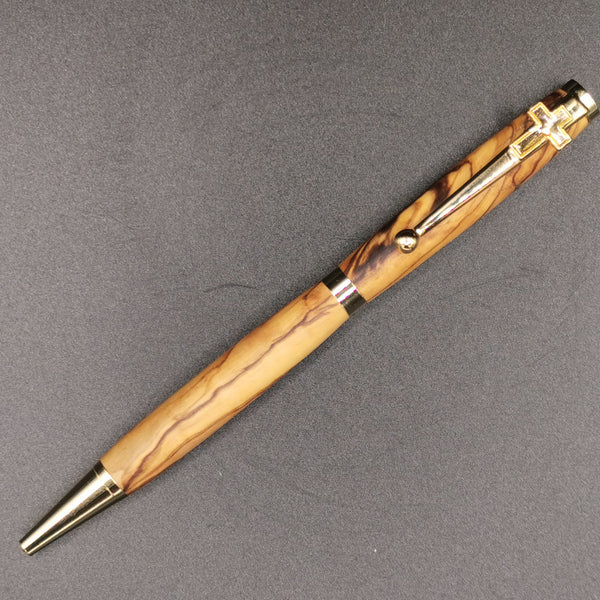 Handcrafted Olivewood Pen from Bethlehem | Unique Artisan Writing Instrument