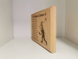 Hurlers Prayer - Sacred Gaelic Engraved Beech Wood Plaque