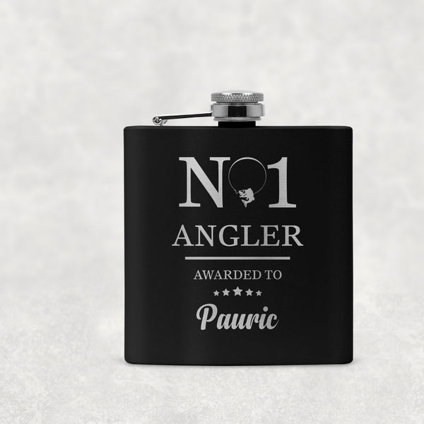 No1 Angler Gift: Engraved Metal Hip Flasks and Thermos Flasks
