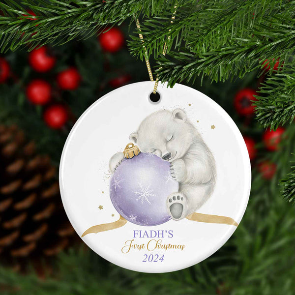 My first christmas Polar bear tree decorations