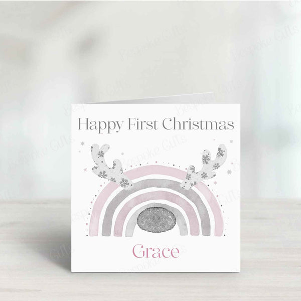 Personalised Baby's First Christmas Card