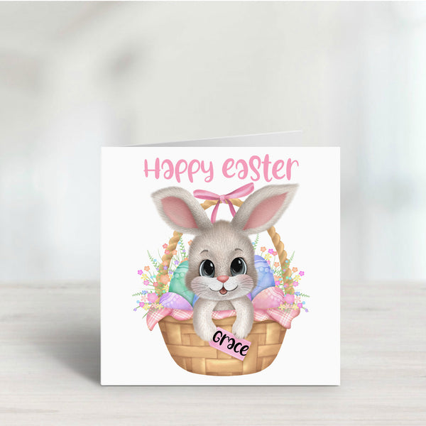 Happy Easter Bunny with Basket card