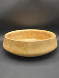 Artisan Irish Sycamore Bowl with chunky rim on display
