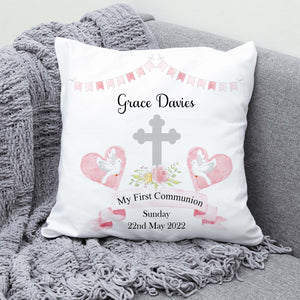 Sacred Embrace - Personalised First Communion Pillow