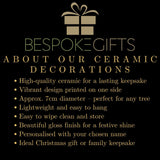 Personalised Pink Reindeer Ceramic Ornament – Custom Name Christmas Decoration – Baby’s First Christmas Bauble – Kids Xmas Keepsake