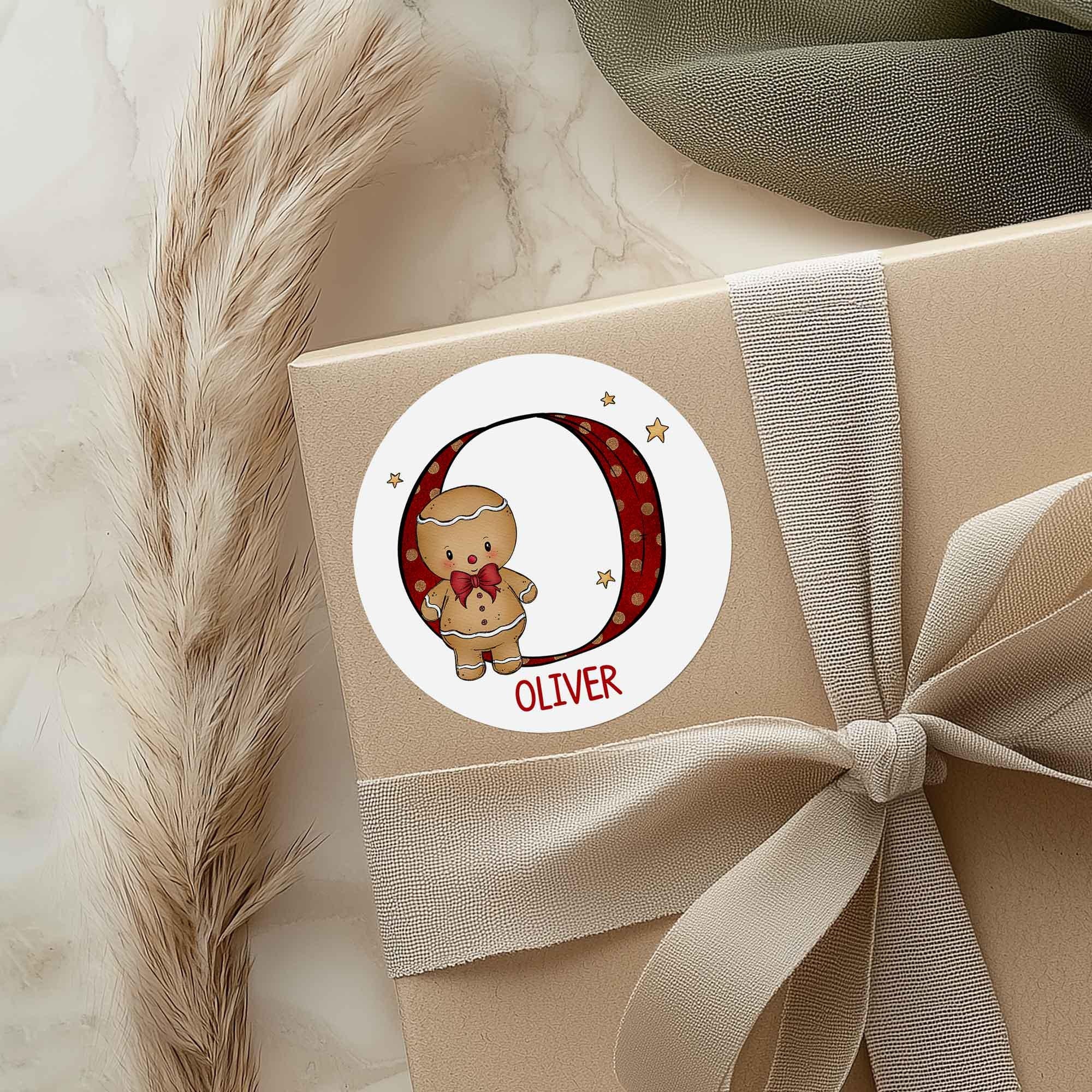 Personalised Christmas Gingerbread Stickers