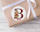 Personalised Christmas Gingerbread Stickers