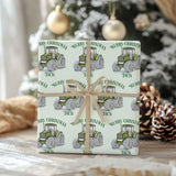 Personalised Christmas Tractor Wrapping Paper- Festive Farm Gift Wrap