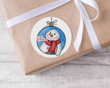 Personalised Snowman Stickers - perfect for gift wrapping - Christmas labels & tags
