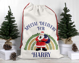 Personalised Christmas Santa Sack – Special Delivery from Santa - Custom Gift Sack - Christmas Eve Bag