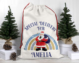 Personalised Christmas Santa Sack – Special Delivery from Santa - Custom Gift Sack - Christmas Eve Bag
