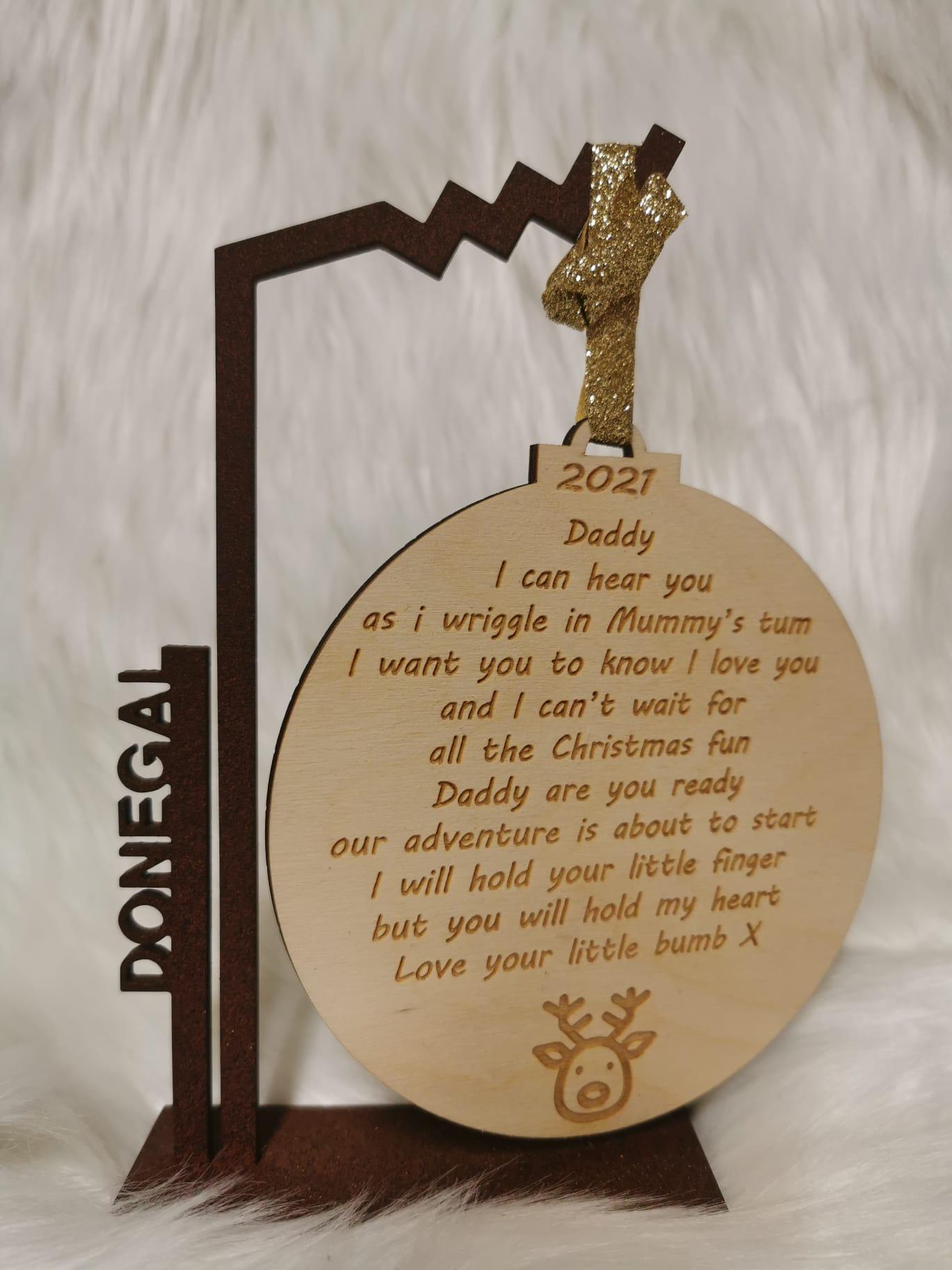 Dad To Be Personalised Gift - Gift From Bump - Twin Town Crafts