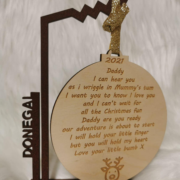 Dad To Be Personalised Gift - Gift From Bump - Twin Town Crafts