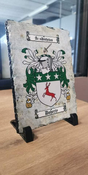 Family Crest on Slate
