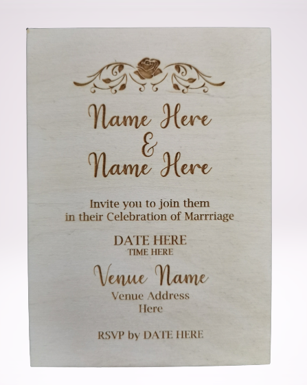 Laser Cut Wedding Invitation