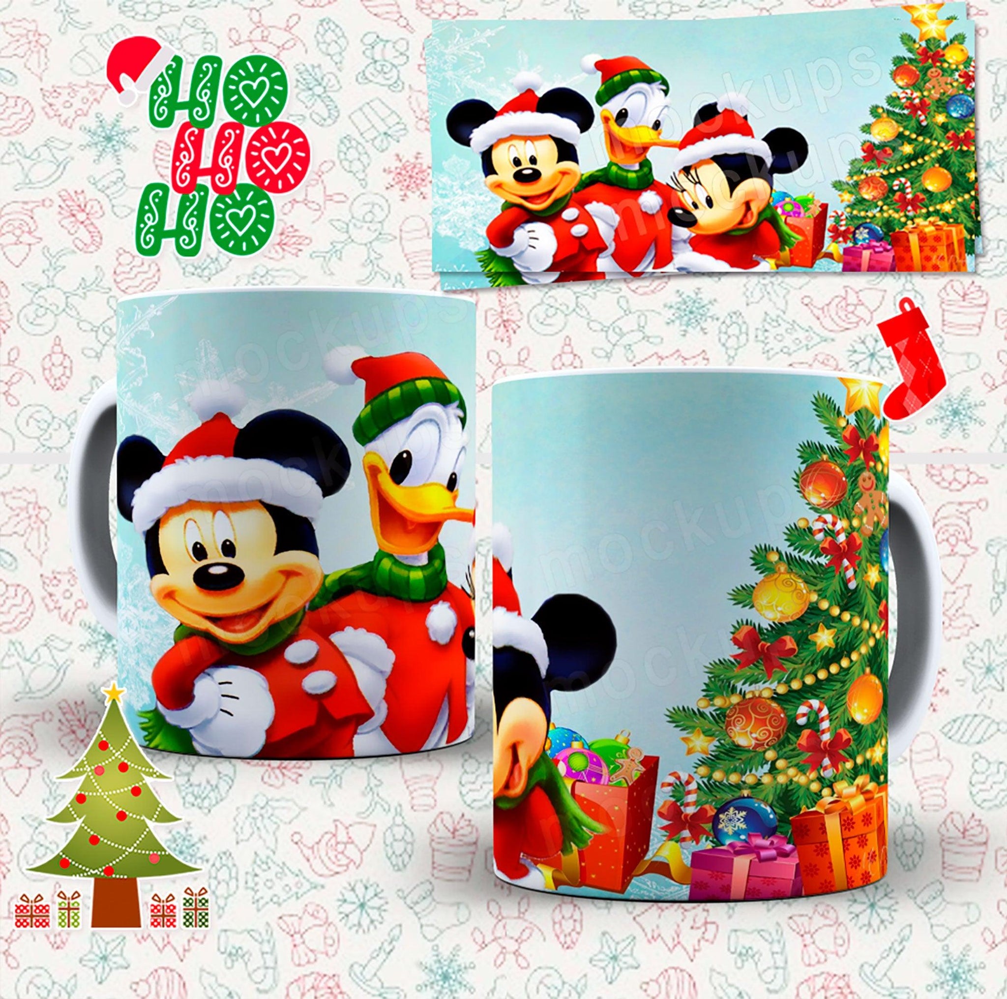 Disney Style - Christmas Mugs - Twin Town Crafts