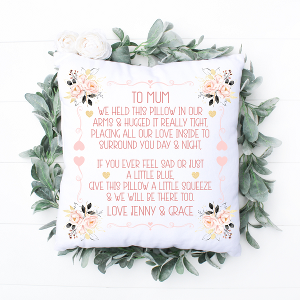 Personalised hug pillow