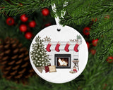 Personalised Christmas Family Fireplace tree decoration (2-7 names)