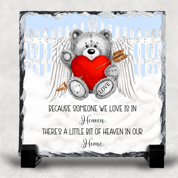 Memorial Bear Slate With/Without photo.