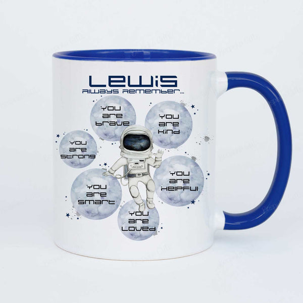 Personalised Spaceman Affirmations Mug - Inspire Young Astronauts