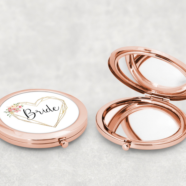 Wedding Bridal Party Pocket Compact Mirrors