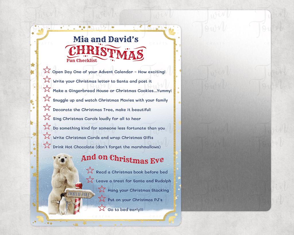 Arctic Christmas fun checklist - Twin Town Crafts