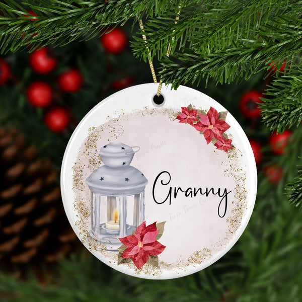 Memorial Christmas Lantern tree decorations (Pink & Blue)
