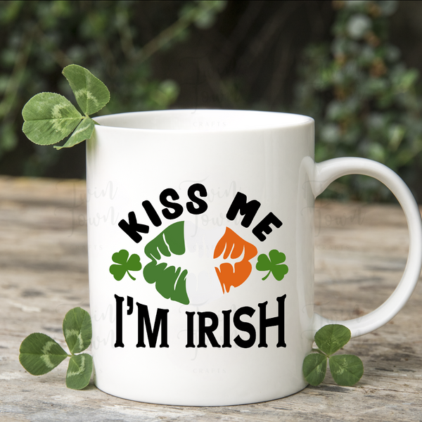 Kiss me I'm Irish Mug - Twin Town Crafts