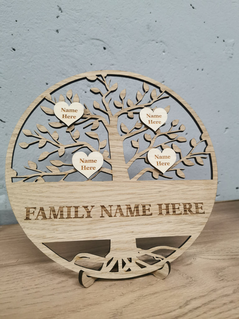 Laser Cut - Wooden Family Tree