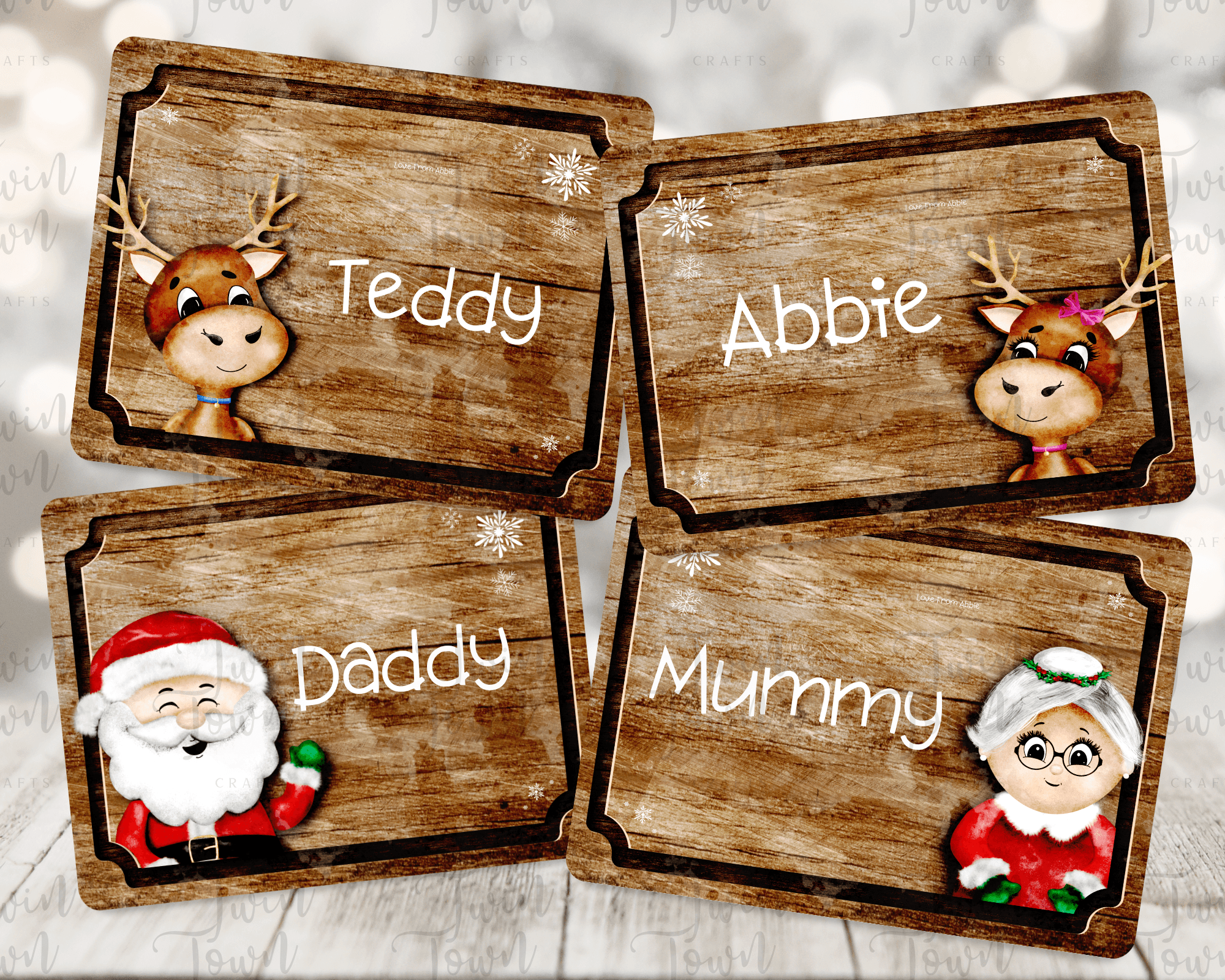 Festive friends Christmas Placemats (Set of 4) - Twin Town Crafts