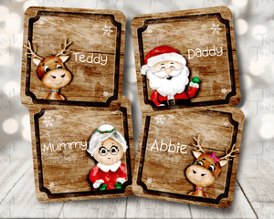 Festive friends Christmas Coasters (Individual) - Twin Town Crafts