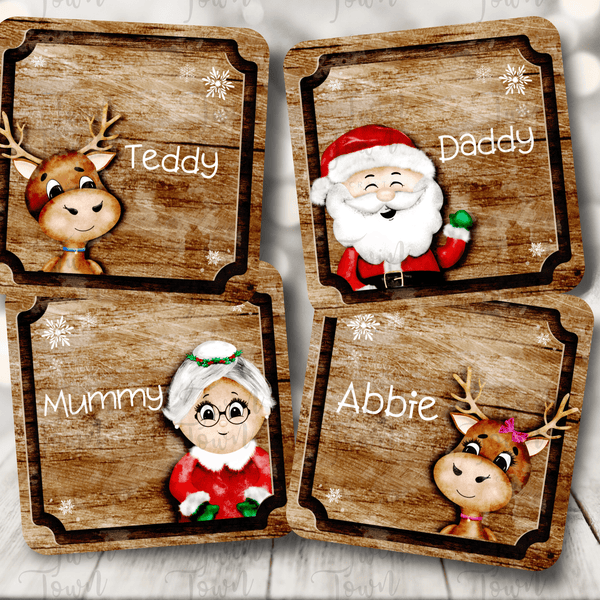Festive friends Christmas Coasters (Individual) - Twin Town Crafts