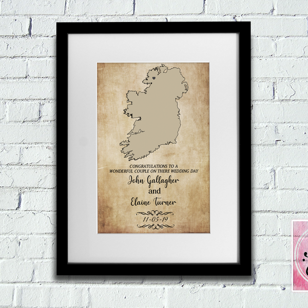 Bespoke 3d Wedding Map - Twin Town Crafts