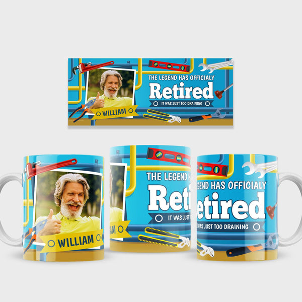 Retirement Electrician/ Plumber 11oz photo mug